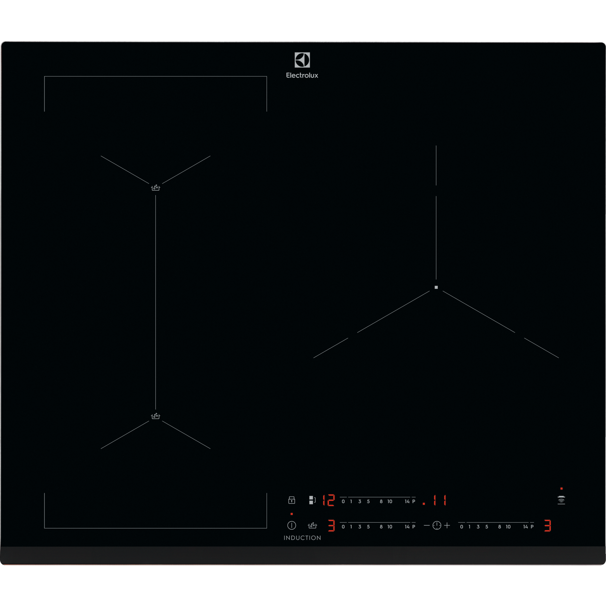 伊萊克斯60厘米SenseBoil® 嵌入式三頭IH電磁爐EIS62341 | Electrolux