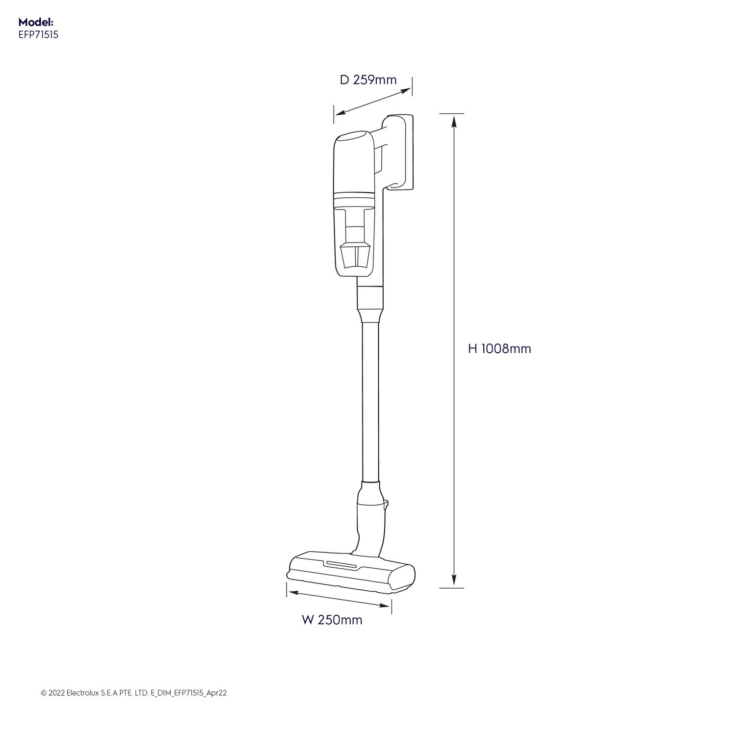 UltimateHome 700 Lightweight handstick vacuum cleaner EFP71515