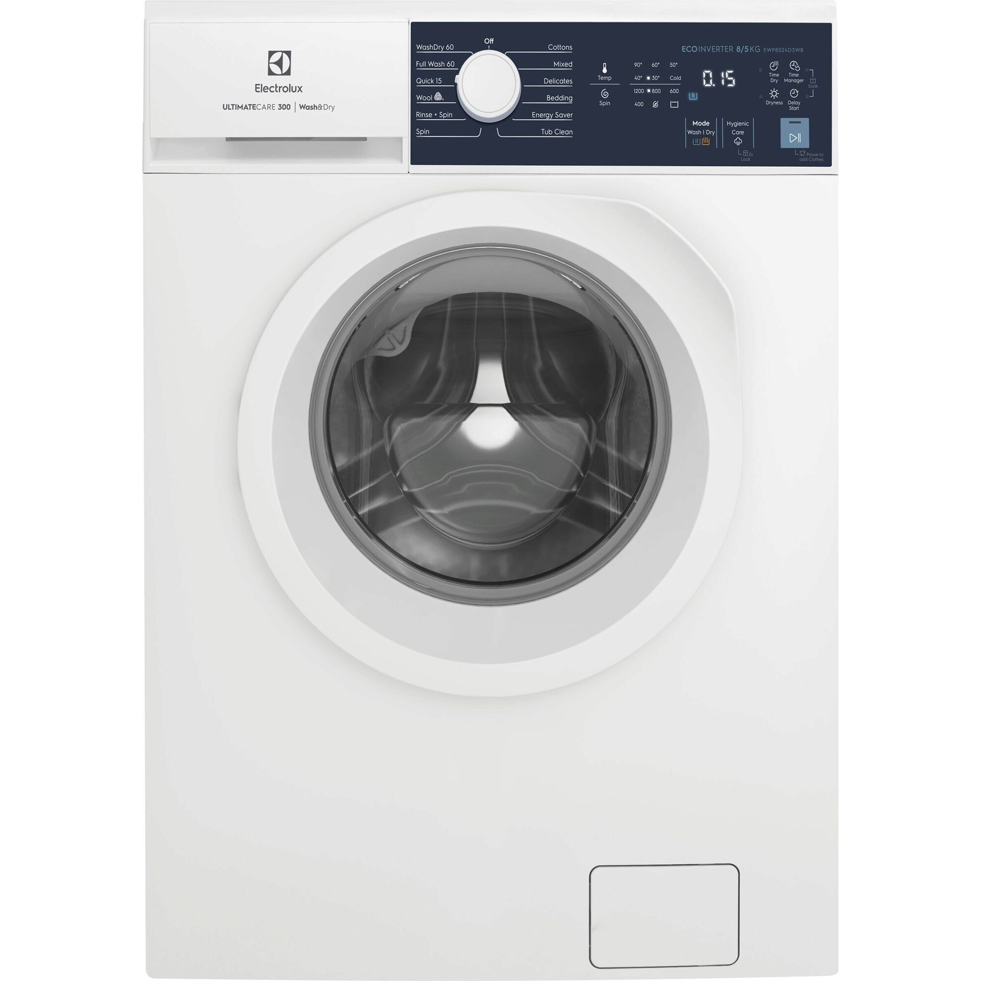 8/5kg UltimateCare 300 built-under washer dryer